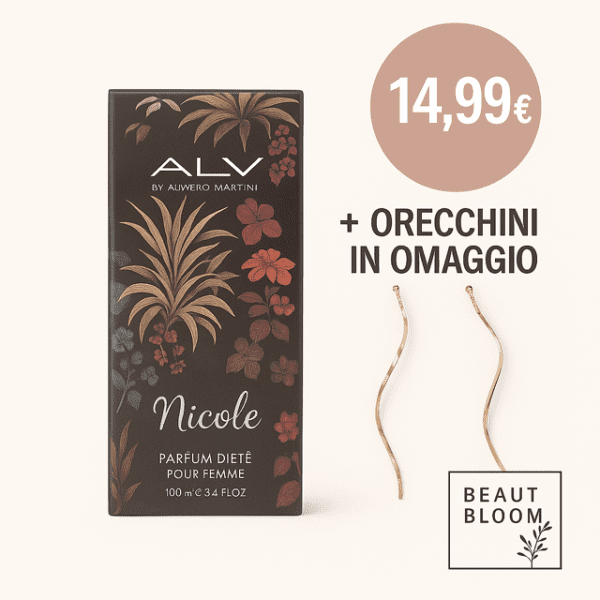 Alviero Martini Acqua corpo Nicole 200 ml    in omaggio 1 paio di orecchini a goccia con desing s dorato